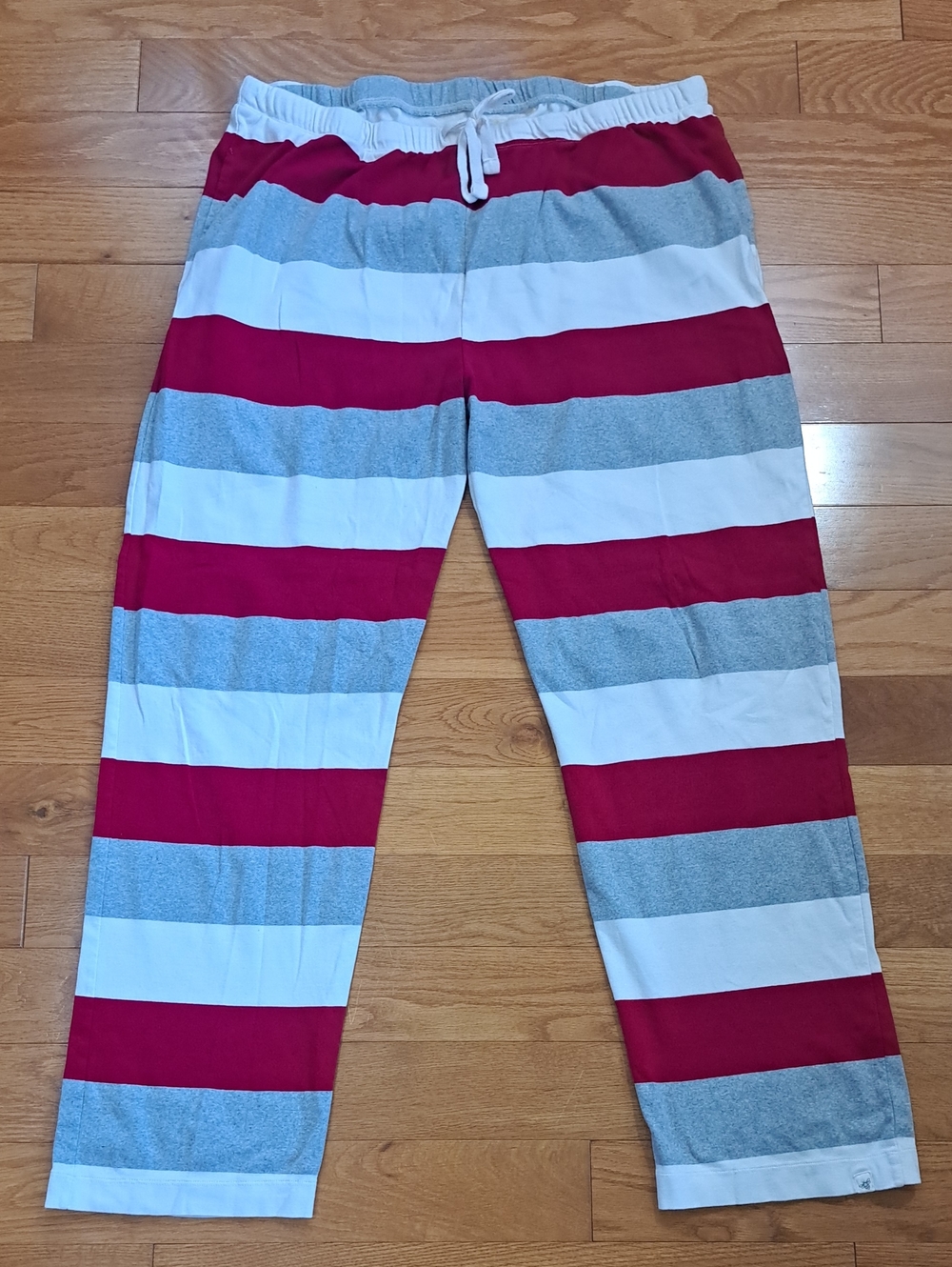 Burt's Bees Baby Red, Gray & White Striped Pants